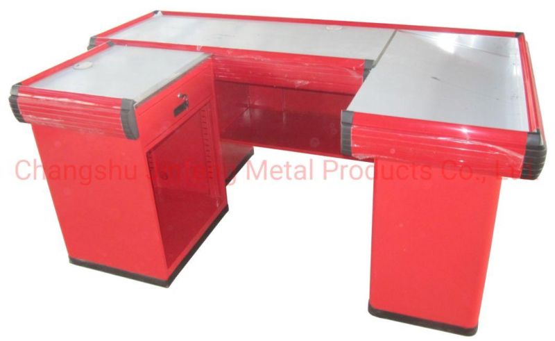 Supermarket Customized Cashier Desk Checkout Counter Jf-Cc-063