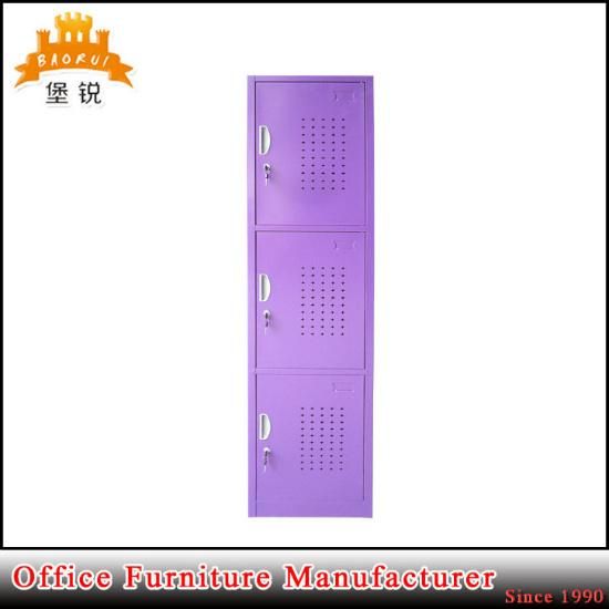 Fas-011 3 Door Iron Staff Locker Steel Gym Storage Lockers Metal Clothes Locker Cabinet