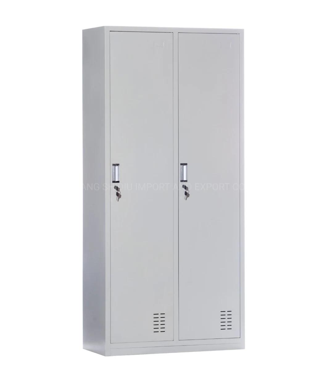 Steel 2 Doors Changing Room Lockers for Company Office Staff