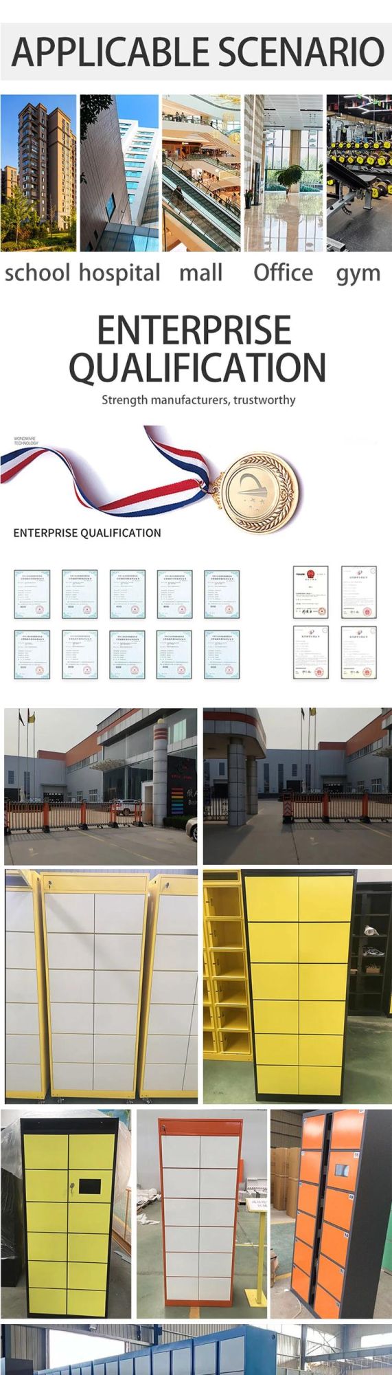 Newly Designed Self-Service Smart Outdoor Waterproof Parcel Lockers for Airports and Railway Stations