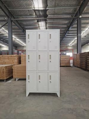 Standing 6 9 Doors Steel Metal Locker Customized Stoarge Cabinet