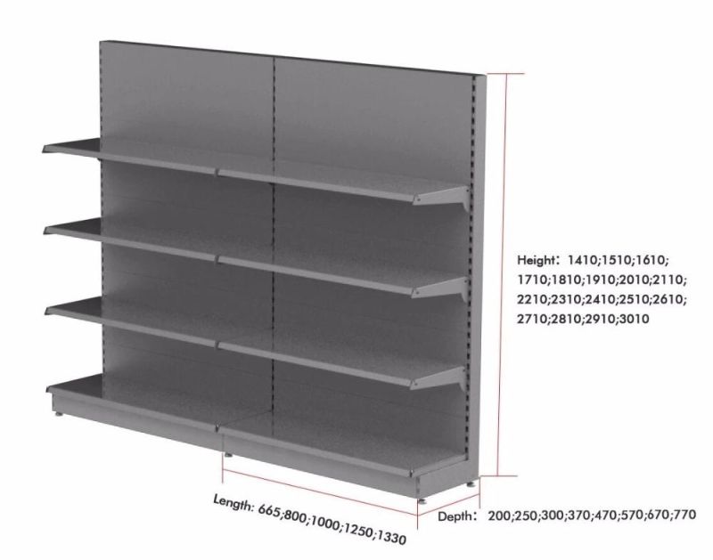 Best Quality Manufacture Supermarket Shelf with Front Fences