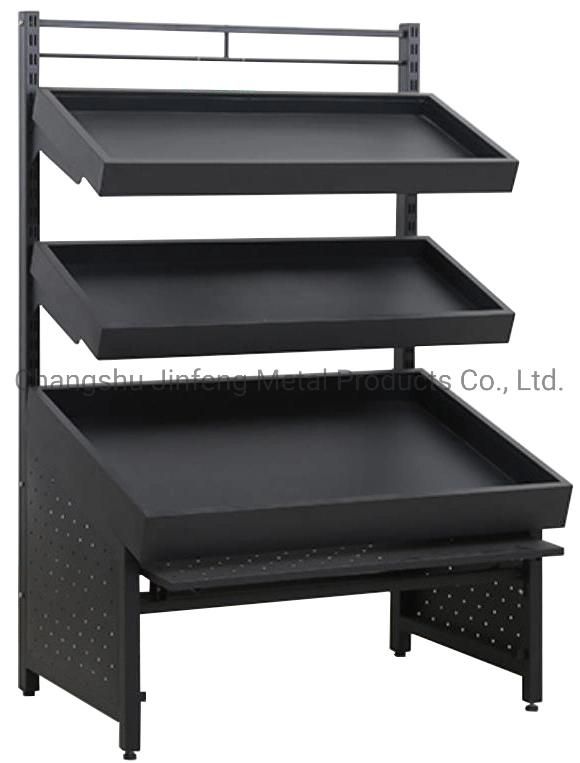 Supermarket Equipment Three Layers Metal Shelf Display Standfor Fruit and Vegetable