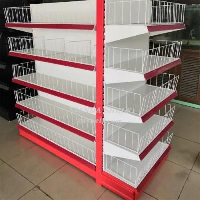 Backplane Style Customized Xianda Shelf Carton Package Double Gondola Shelving