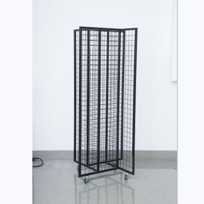 Metal Retail Shop Shelf Grid Hanging Hook Mesh Stand Wire Display Rack