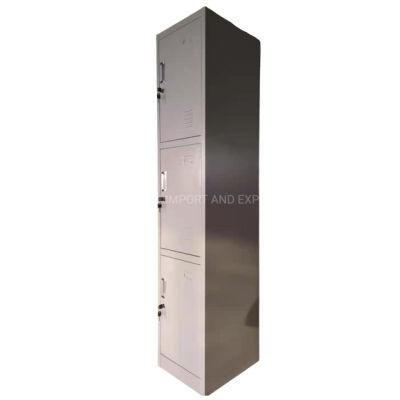 3 Doors Personal Storage Lockers School Locker Slim Locker Steel Locker Cabinet