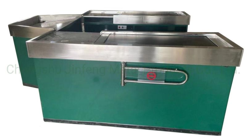 Supermarket Cashier Desk Motor Counter with Conveyor Belt