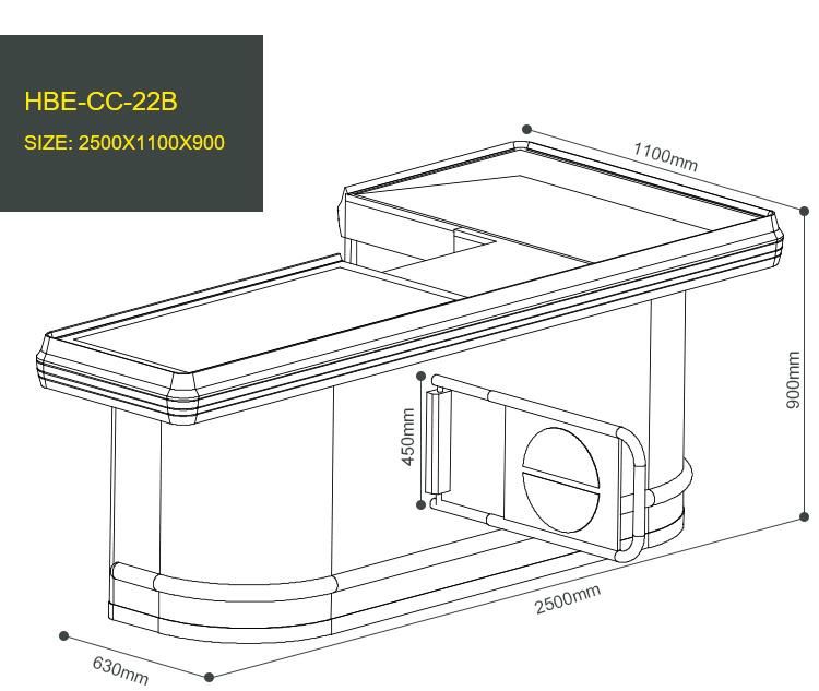 Custom Electrical Checkout Counter for Supermarket