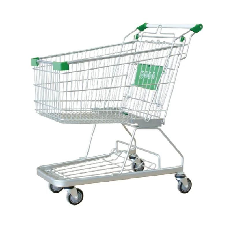 Chinese Supermarket Shopping Folding Platform Trolley Shopping Cart