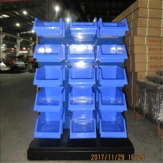 Plastic Bin Hanging Display Shelf Louvered Tool Store Shelf