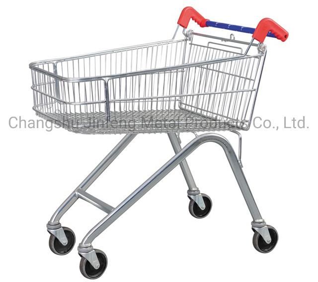 Supermarkets Equipment Metal Shopping Carts Trolleys with Wheels