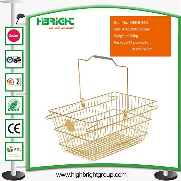 Supermarket Wire Shopping Baskets Plastic Holder for Cosmetic Shops