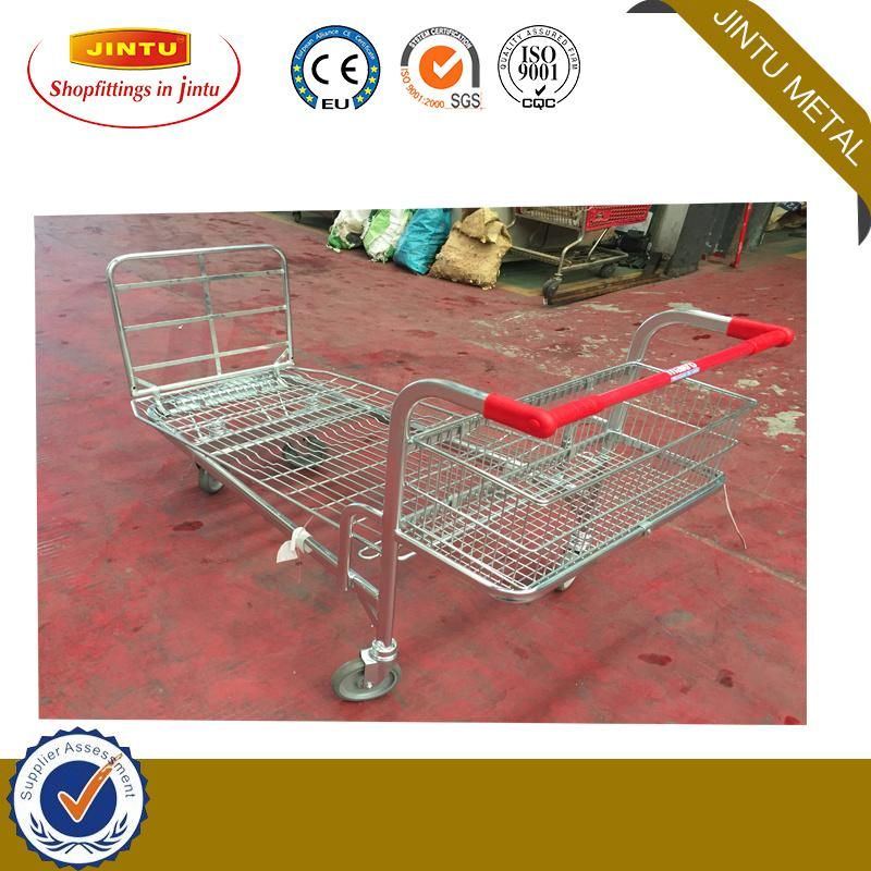 Supermarket Heavy Duty Transporter Warehouse Platform Trolley