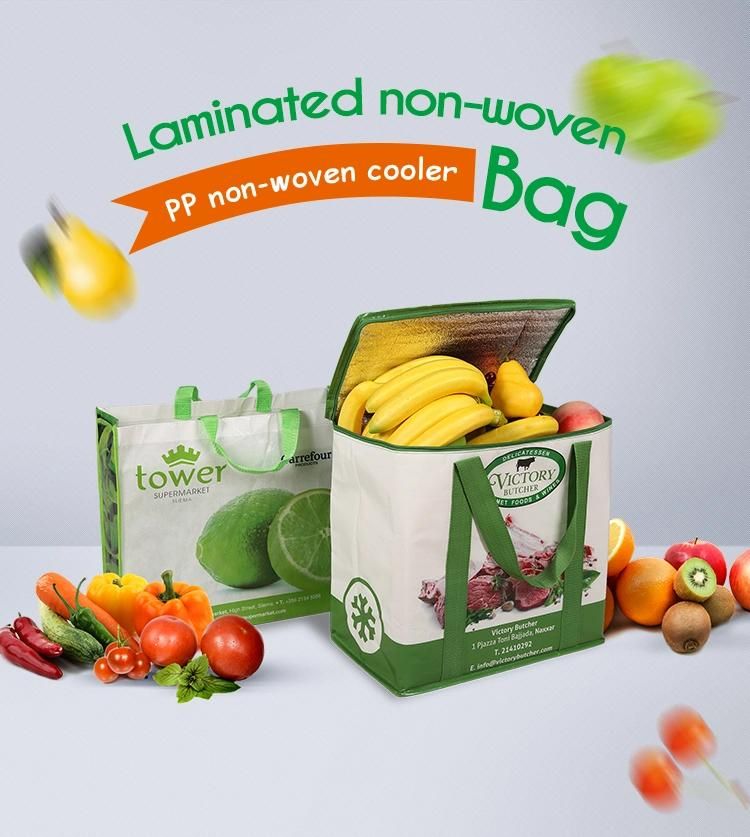 Reusable Hot Transfer Printing Non-Woven Fabric Shopping Bag for Supermarket