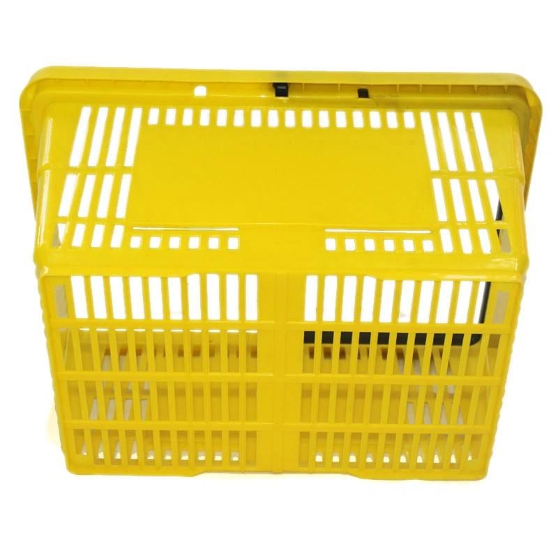 Wholesale Supermarket Basket Large Double Handle Plastic Hand Shopping Basket