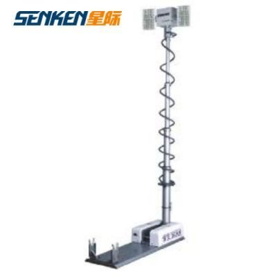 Vehicle Mounted Pneumatic Telescoping Mast Mobile Light Tower