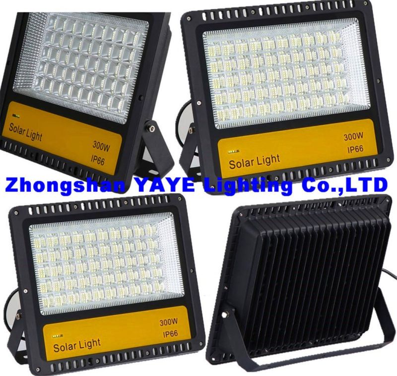 Yaye 18 Hot Sell Remote Control IP66 Outdoor 25W 40W 60W 100W 150W 200W 300W Solar SMD LED Flood Light with 2/3 Years Warranty