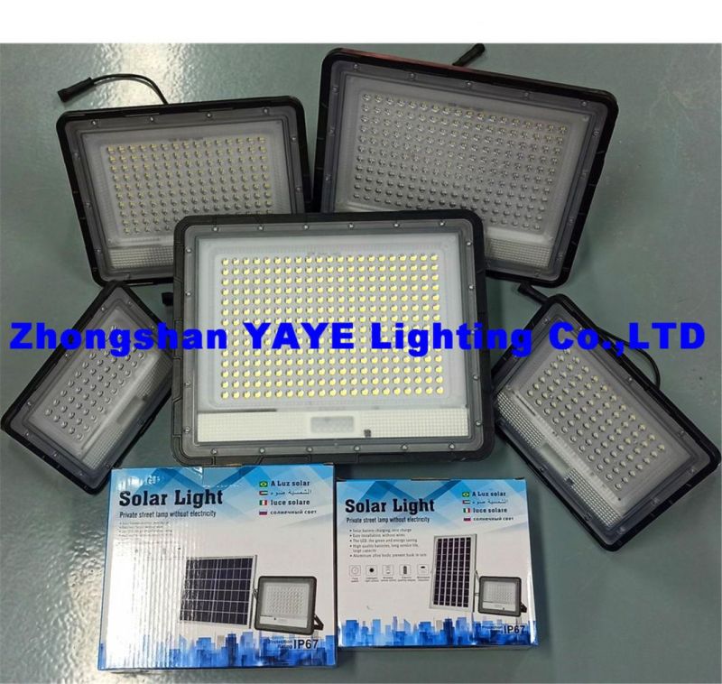 Yaye 2021 New Design Distributor 100W High Brightness Energy Saving Aluminium Garden Outdoor Waterproof IP66 Solar LED Flood Light