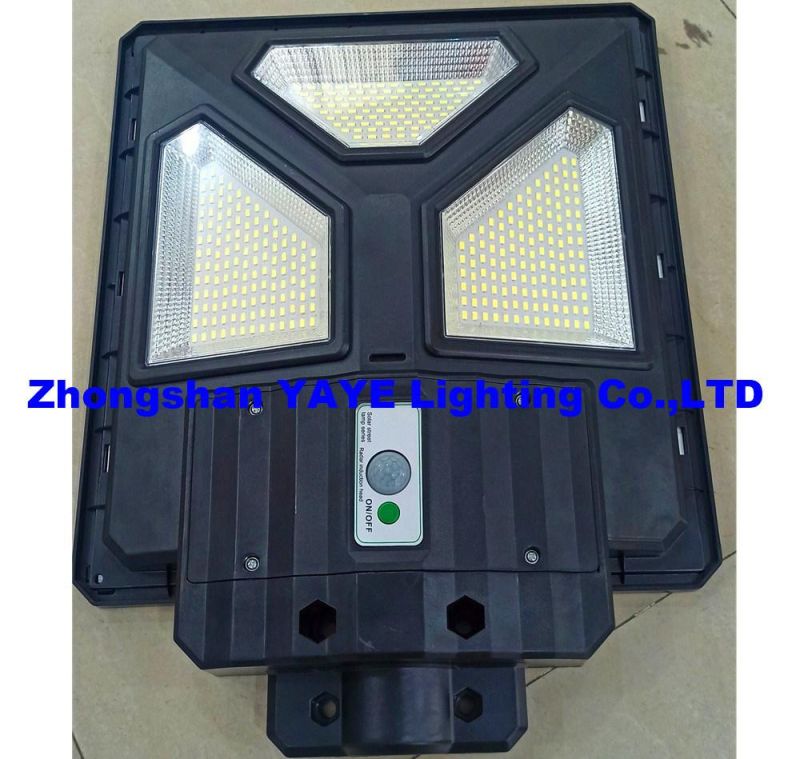 Yaye 2022 Hottest Sell 100W High Power Waterproof Outdoor IP66 with PIR Sensor 100W 200W 300W All in One Solar LED Garden Street Road Light 500PCS Stock