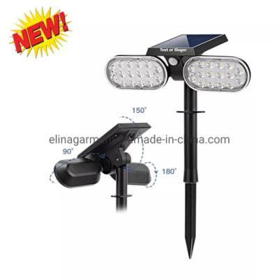 New Design Solar Outdoor LED Lighting Spotlight Solar Powered Garden Light with Motion Sensor 2021