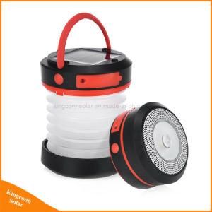 Collapsible Solar Camping Lantern Light Rechargeable LED Flashlight Torch Lamp with USB