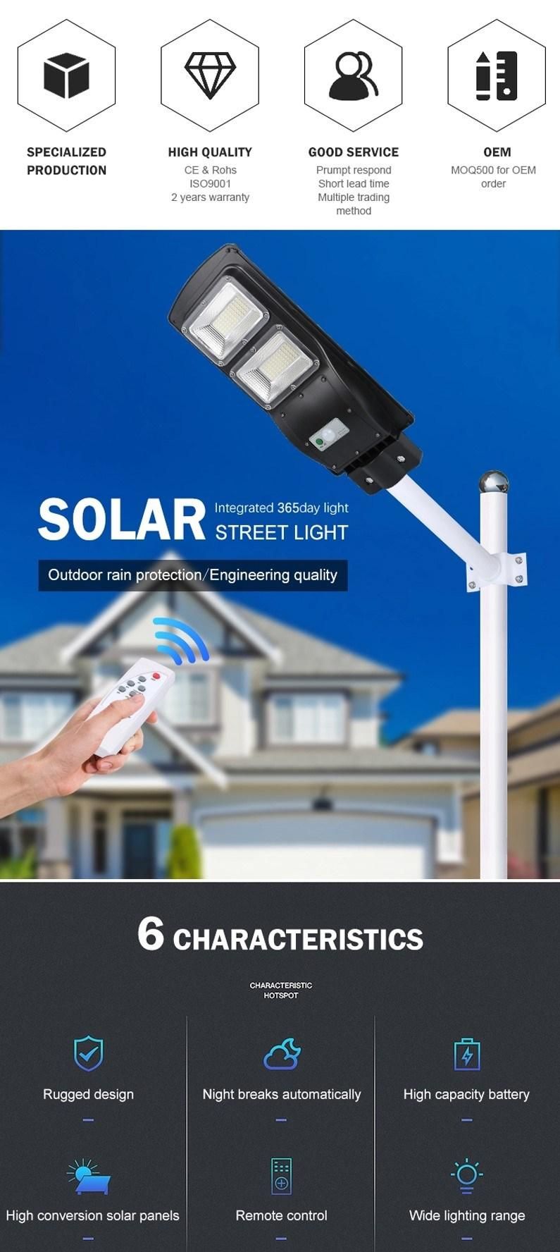 Manufacturer IP66 90W Solar Power LED Integrated All in One Street Light Lamp Lights Decoration Lighting Street Energy Saving Power System Home Lamps Light