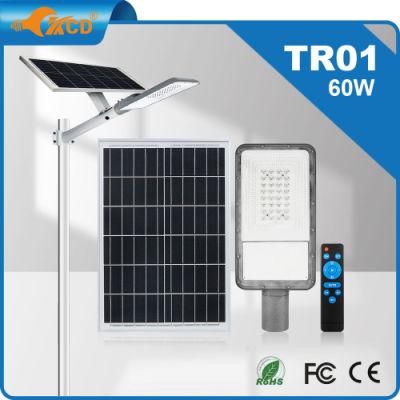 High Class Professional Bright Good Quality Automatic Waterproof IP65 Outdoor LED Solar Street Light Price 60W