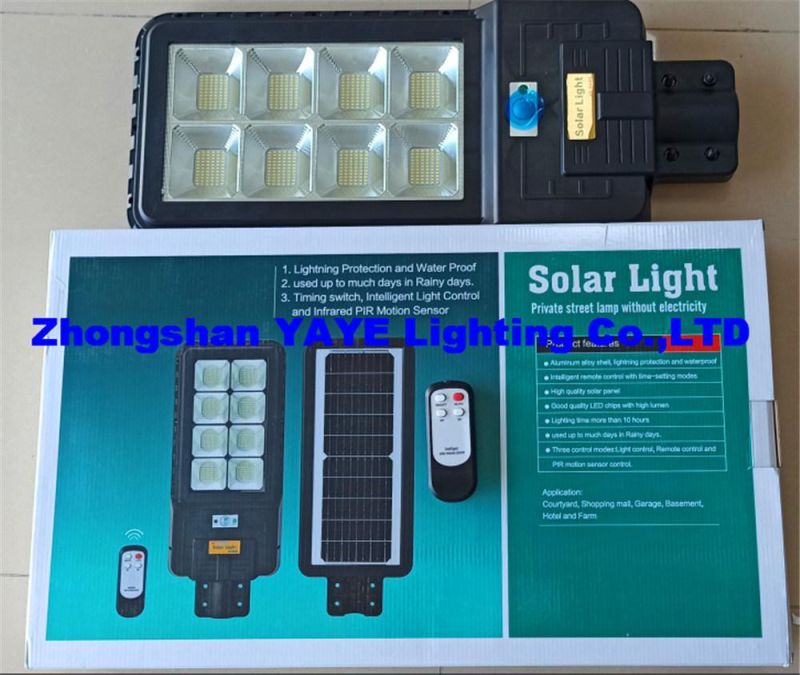 Yaye Solar Hottest Sell 300W/400W/500W IP66 Solar Integrated All in One LED Street Light with 3 Years Warranty/ Remote Controller/1000PCS Stock/Radar Sensor