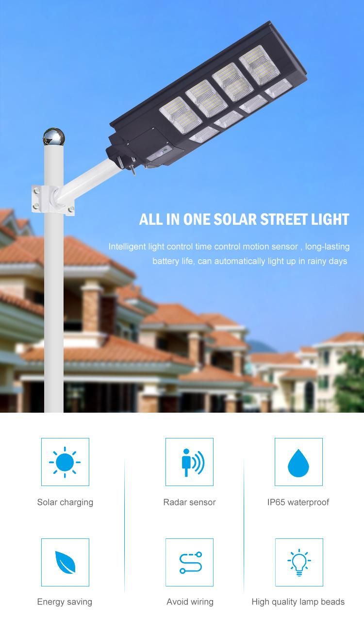 Garden, Road, Street, Villa, House Park Outdoor All in One Solar Street Lamp Integrated LED Solar Street Light