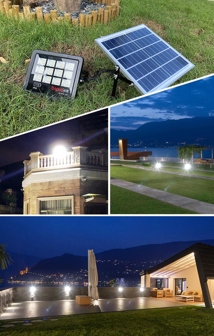 Bspro High Brightness Battery Powered Reflector IP65 Outdoor LED Solar Flood Light