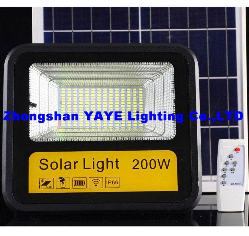 Yaye 2021 Hot Sell 100W Waterproof IP66 Solar LED Tunnel Lighting with 100W/200W/300W Available / Remote Controller