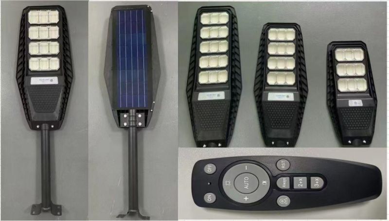 IP65 Waterproof 12hrs Lighting Time Motion Sensor All in One Integrated Solar Street Light 200W