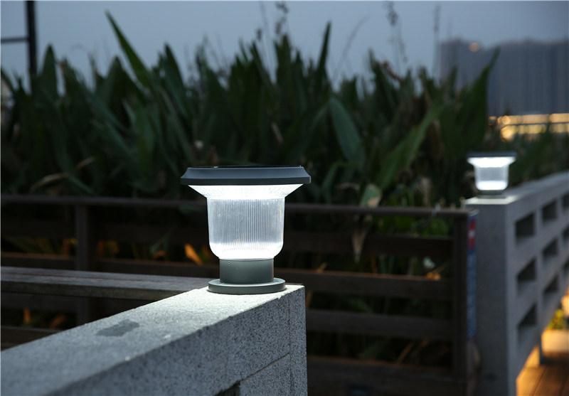 Classic Modern Outdoor 3W IP65 Landscape Decorative Yard Garden Solar LED Bollard Light Solar Garden Pillar Gate Light