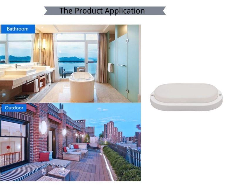 IP65 B3 Series Moisture-Proof Lamps Oval White for Bathroom Outdoor with CE RoHS