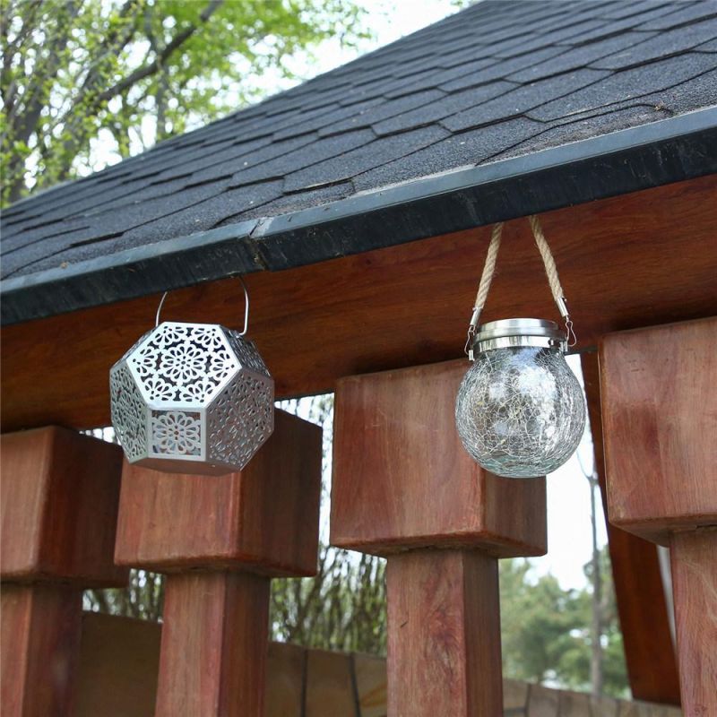 Outdoor Garden Courtyard Patio Hanging Solar Lamps for Christmas Holiday Landscape