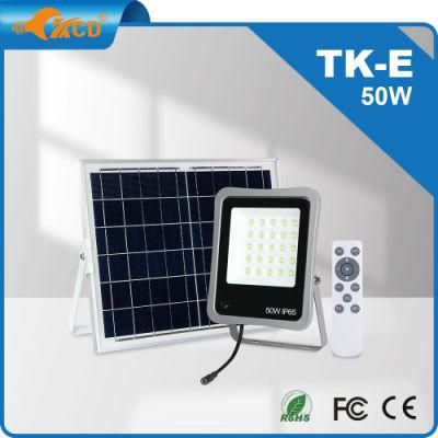 Waterproof Outdoor Lighting Portable RGB LED Warehouse 50W Solar Flood Light