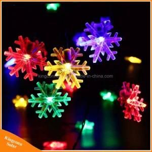 Colorful Snowflake Solar Powered Strings Lights for Outdoor Holiday Tree