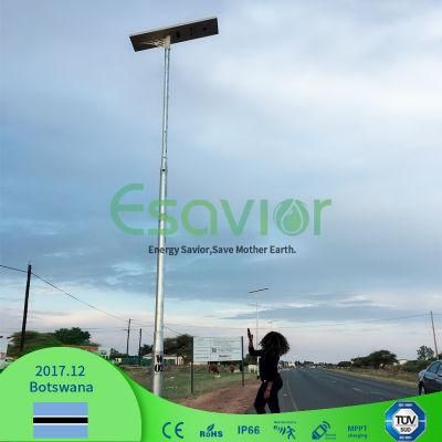 IP66 High Lumens 8000lm 80W All in One LED Solar Street Light Integrated LED Solar Lightings