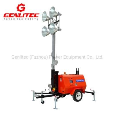 Portable Light Tower with 6.7kVA Kubota Generator