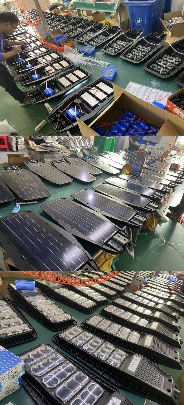 Solar Power Integrated All in One LED Street Lamp for Commercial and Residential Parking Lots Bike Paths Walkways Courtyard