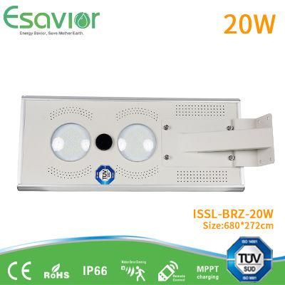 Waterproof IP66 Green Power 20W Solar LED Street Light Solar Garden Light