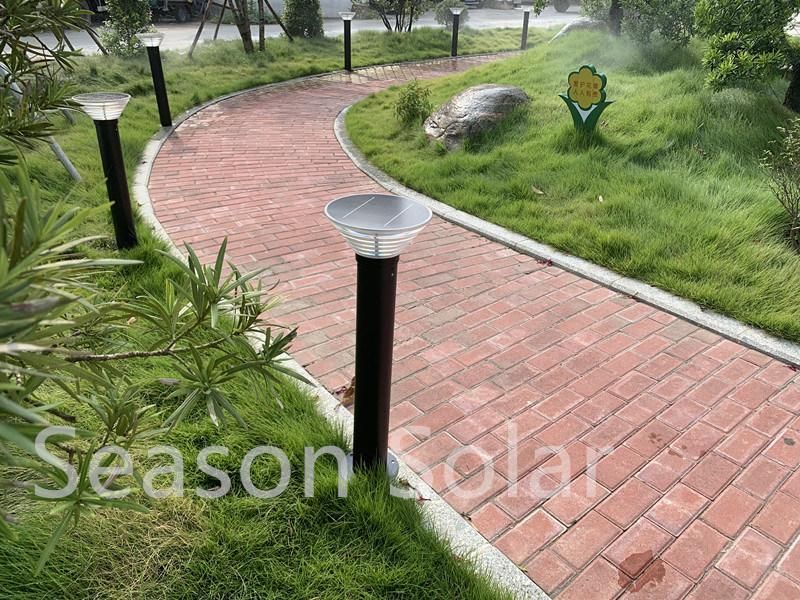 Bright 5W Lighting Lamp Smart Garden Solar Outdoor Bollard Lighting with Warm + White LED Light