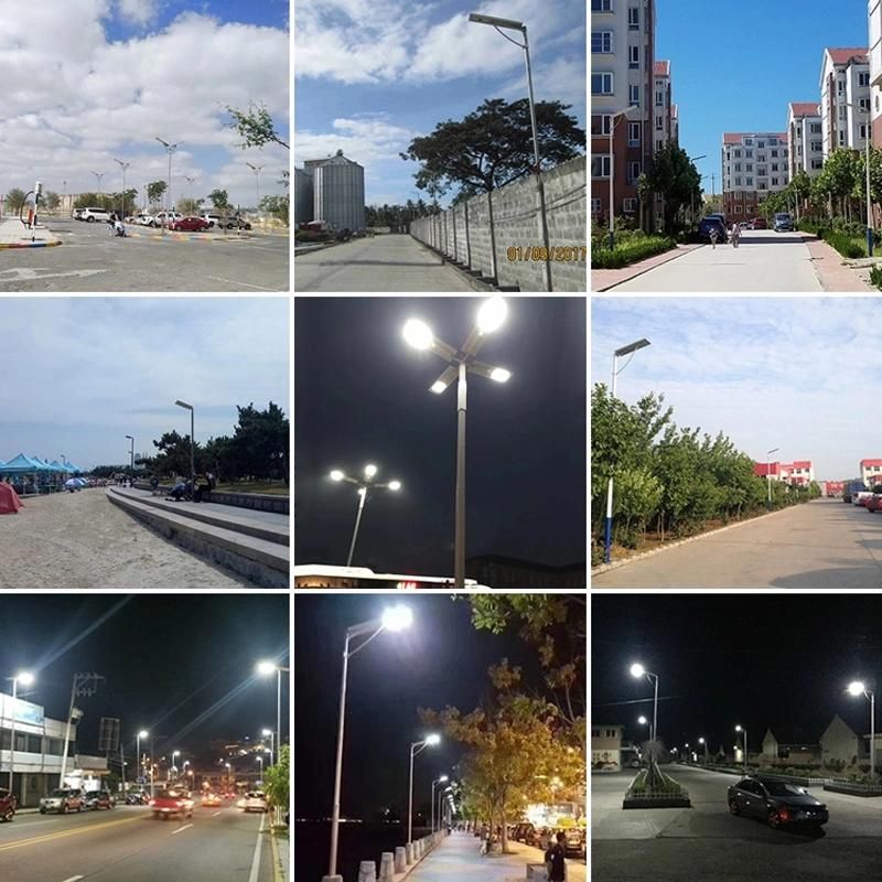 100W High Bright Integrated Solar Lithium Battery All in One Outdoor Street Lighting, Energy Saving Outdoor System Easy Install Squsre LED Lights