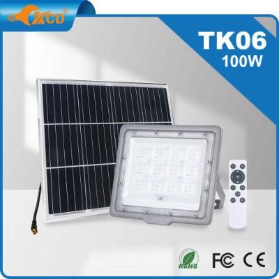 New Design High Power Aluminum Outdoor Waterproof IP65 100W LED Solar Powered Flood Lights