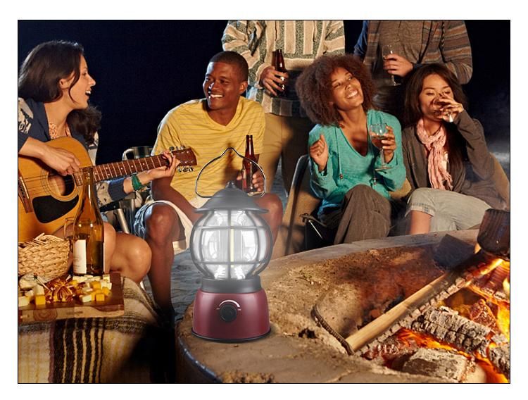 Newly Portable Outdoor Hanging Tent Light Retro Camping Lantern