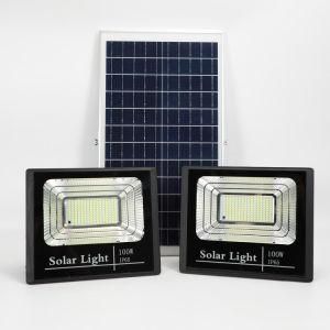 One Solar Panel Drive Two Lights High Lumen SMD IP65 Waterproof Outdoor 25W 40W 60W 100W Solar LED Flood Light