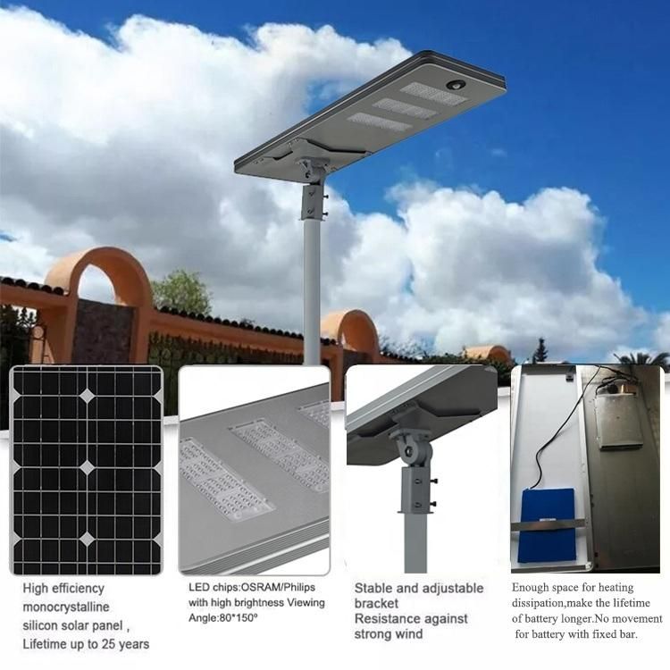 20-200watts All in One LED Solar Street Lamp Solar Bollard Light