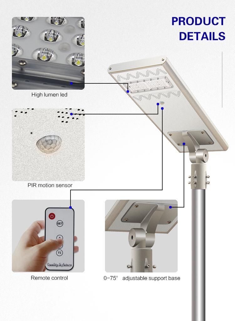 IP66 High Power 80 Watt LED Solar Street Light