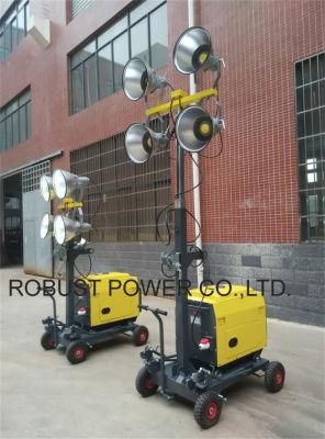 Robust Power 5kw Diesel Powered Towable Manual Lighting Plant