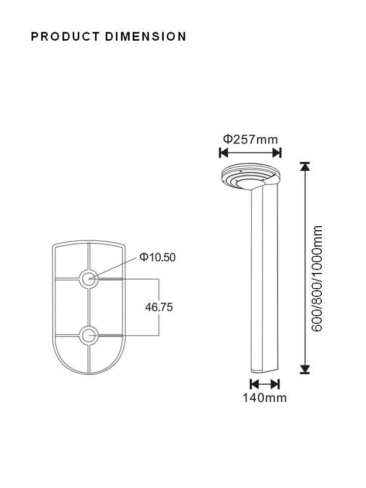 High Quality 5watt Solar Lawn Lamp Waterproof IP65 Outdoor LED Solar Garden Light